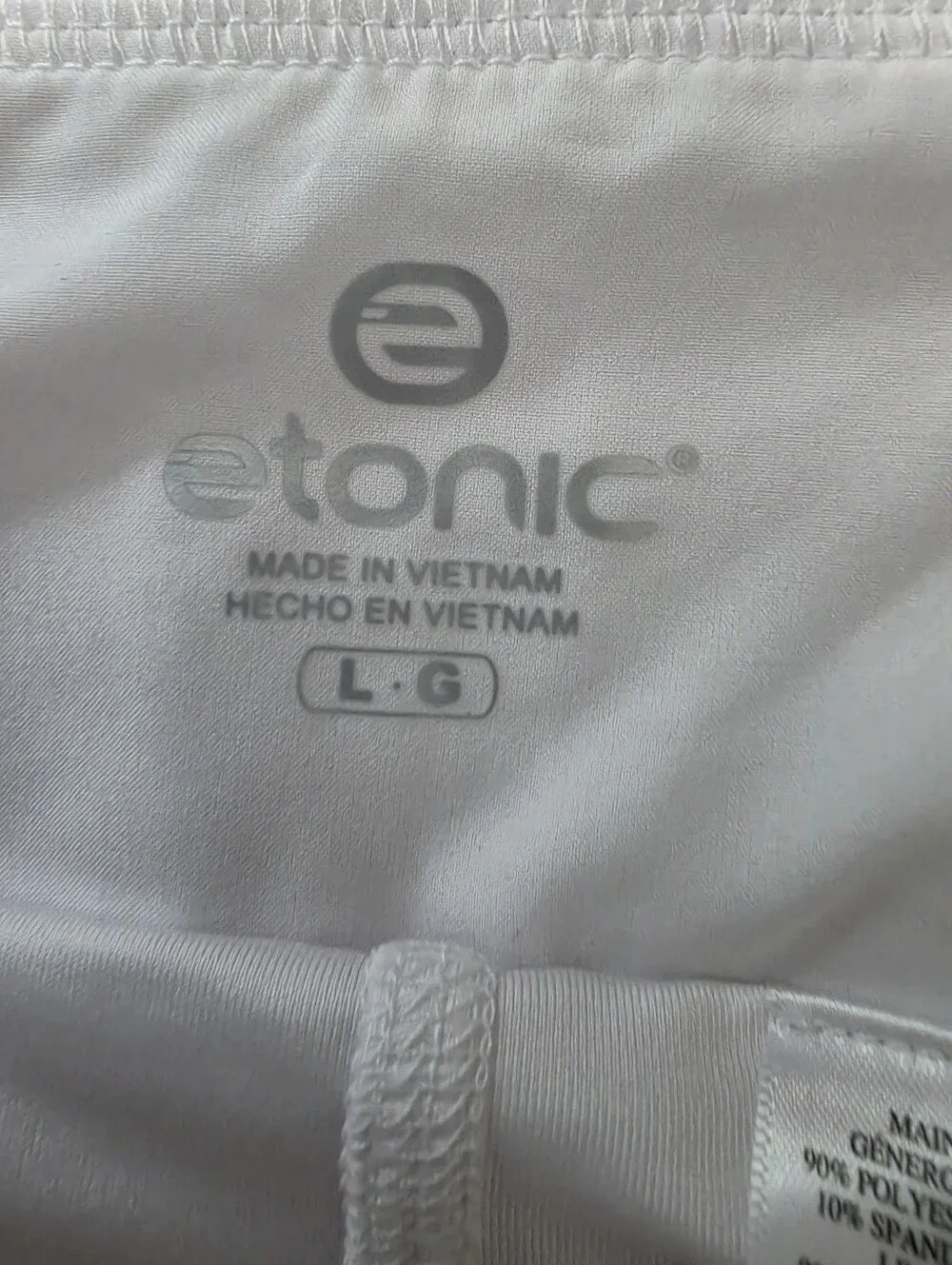 Etonic Athletic White Pleated Woven Skort Sz L